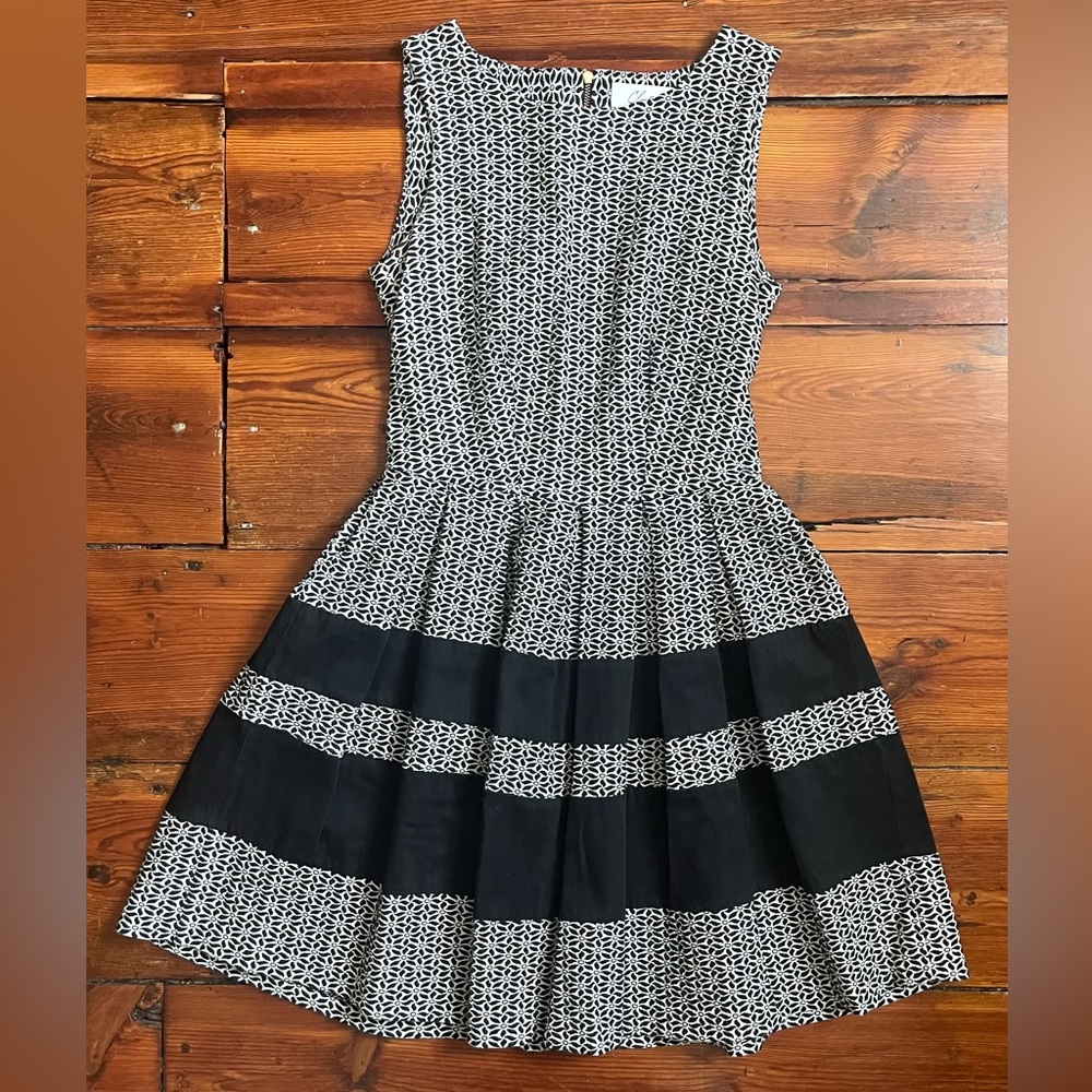 Closet Black and White Fit-and-Flare Dress
